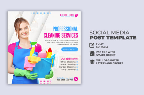 Boost Your Brand: The Ultimate Cleaning Service Social Media Template