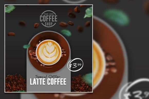 Crafting Cozy Visuals: The Coffee Latte Social Media Post Template