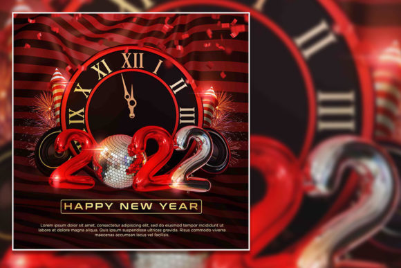 Dark Happy New Year Social Media Post: A Designer's Template for Bold Celebrations